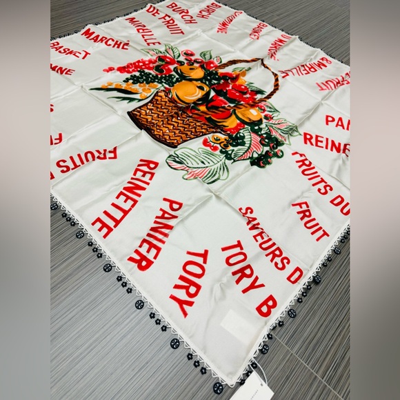 Tory Burch scarf floral flower print - Picture 2 of 12